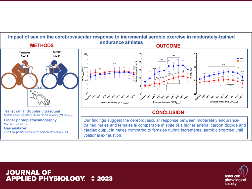japplphysiol's tweet photo. This week in #JAPPL #FreeArticleOfTheWeek on Impact of sex on the cerebrovascular response to incremental aerobic exercise in moderately trained endurance athletes.
Nassif Chamoun, et al.
Full Article➡️ https://t.co/VttV2N7k5C
#SexDifference @Pat_Brassard https://t.co/zcDfbqttrm