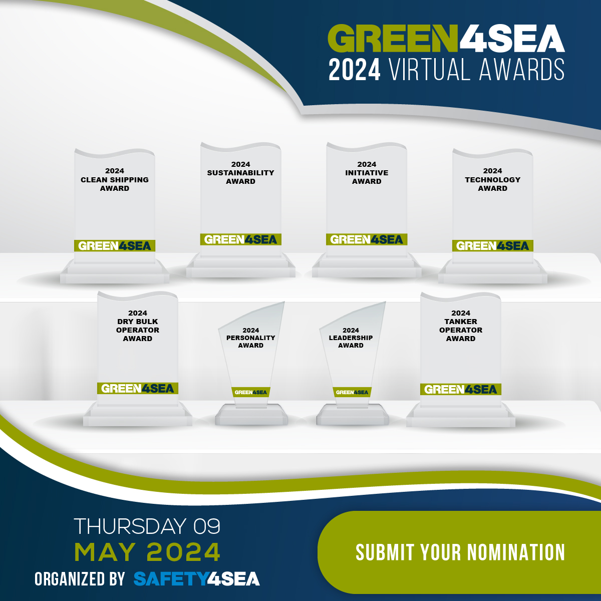 🚨⏰ LAST CALL: Only 2 days left to nominate for the 2024 #GREEN4SEA Awards! ⏳ You can continue submitting your proposals until Friday,19th January 2024. Eight award categories are waiting for their winner! Nominate here 👉tinyurl.com/3nbsdud3