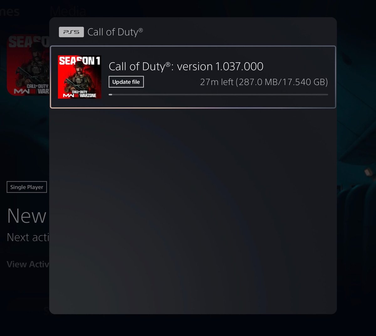 The new MW3 and Warzone Season 1 Reloaded update goes live at 9am PT.

PlayStation Players - the pre-load of the update is live now, at 17.5GB.