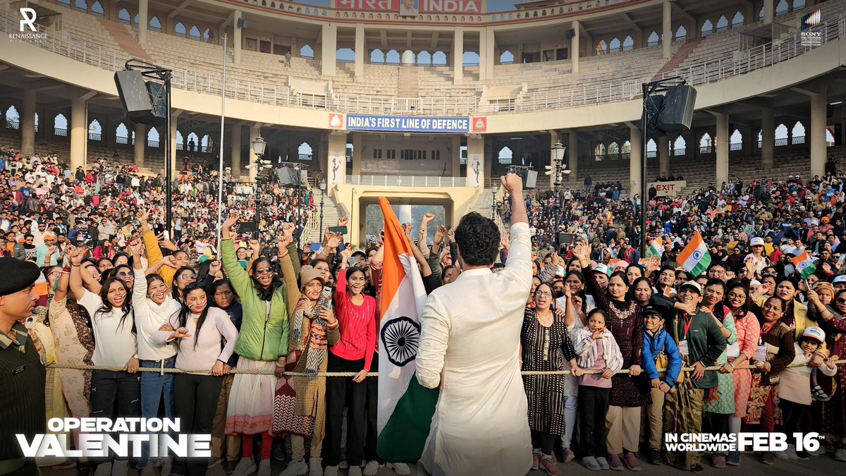 IAmVarunTej's tweet photo. Had a great start to the promotions of #OperationValentine today in Amritsar.
And big thanks to the @BSF_India for letting us release our first single ‘Vandemataram’ at the iconic Wagah border!
Jai hind!🇮🇳

Here is the link- 
https://t.co/GBcbhOMOWh

#OperationValentineonfeb16th https://t.co/AR8MivBPuF