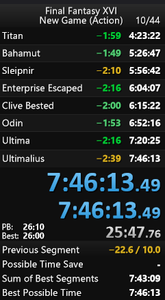 New FFXVI WR! Gonna push for the 7:45💪