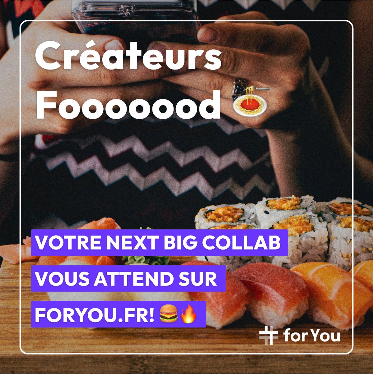 forYou_fr's tweet photo. 🍣📸 Créateurs de contenu gastronomique, préparez-vous à capturer et partager la passion des saveurs. Rejoignez la communauté ForYou et transformez chaque bouchée en une opportunité de collaboration savoureuse. Votre prochaine grande collaboration vous attend !

#CollabGourmande https://t.co/A2Wnt8UVKq