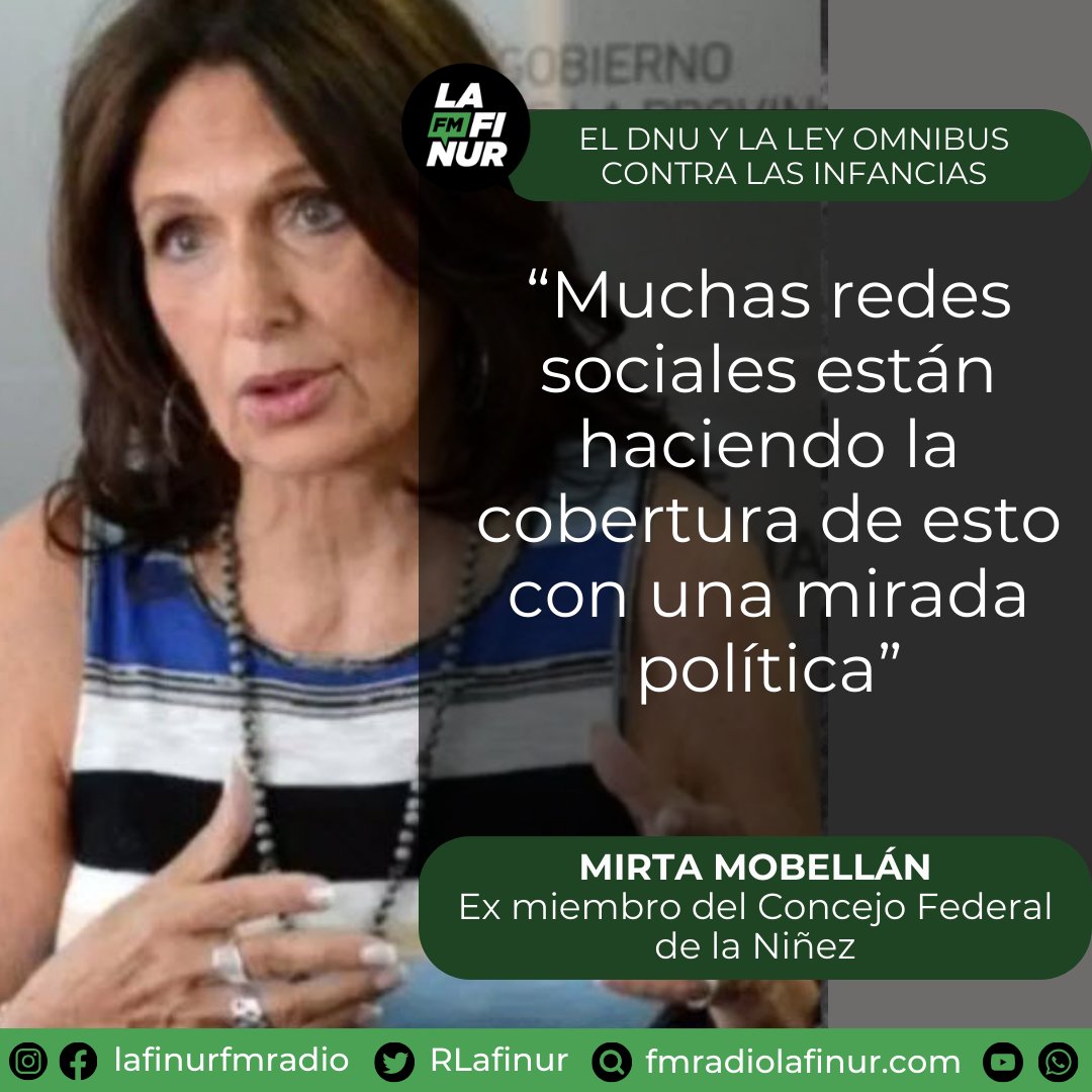 “El Gobierno de Milei, con esto se lleva puesto la Convención de los Derechos del Niño, nuestras leyes provinciales y la ley nacional de protección integral”

Mirta Mobellán – Ex miembro del Consejo Federal de la Niñez a nivel nacional