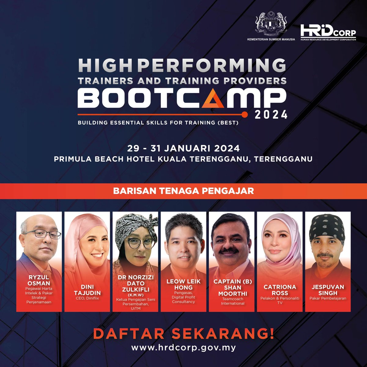 hrdcorp_'s tweet photo. Barisan Tenaga Pengajar! 

Sertailah High Performing Trainers &amp; Training Providers Bootcamp (BEST Bootcamp) untuk menjadi sebahagian daripada komuniti Jurulatih dan Penyedia Latihan yang cemerlang! https://t.co/FIMKp6RW8Y