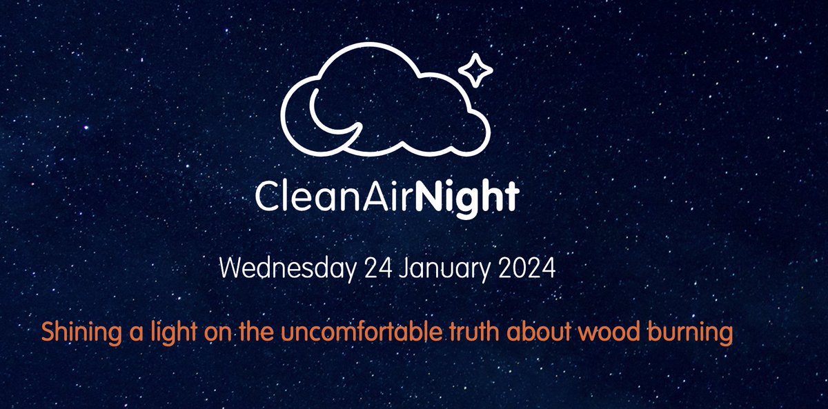 It's one week until #CleanAirNight. What are you doing to support it? Wood burning emits more particle pollution than road transport in the UK and many are unaware of the #AirPollution or #Health impact. actionforcleanair.org.uk/campaigns/clea…