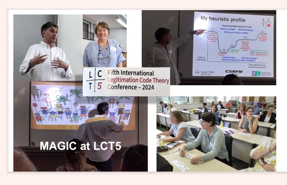 #LCT5 Magic &amp; Algorithms at the 5th international LCT conference with Paul Curzon &amp; Jane Waite