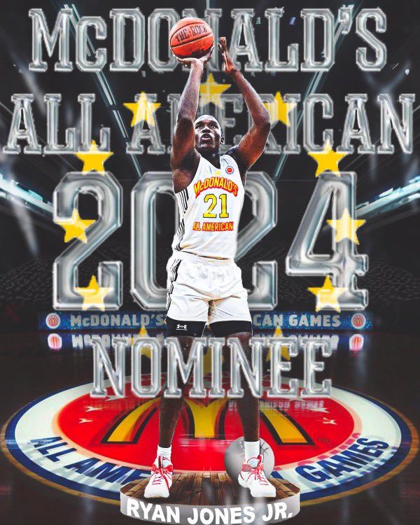 Congratulations @RyanJonesJR1 RJ Jones (2024 F - @HokiesMBB signee) on being nominated to the @McDAAG McDonald’s All-American team. RJ is the first MCDAA nominee in TRS history (@JoelEmbiid was a Jordan Brand Game and Nike Hoop Summit participant in 2013).