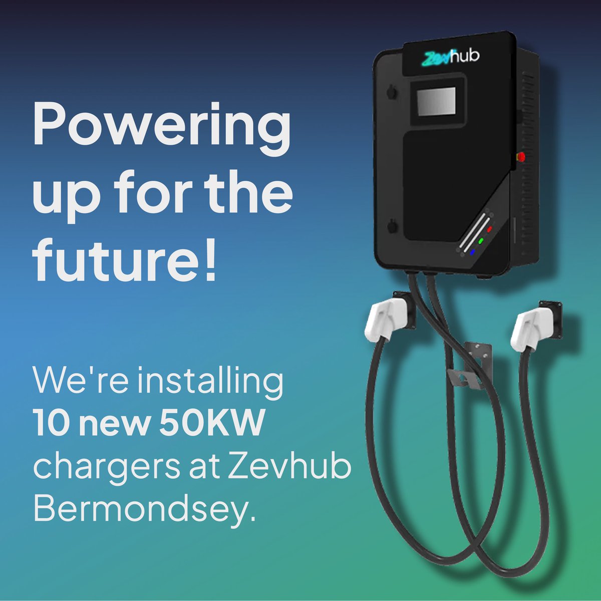 Powering up for the future! 🚗⚡ Exciting news - thanks to your feedback, we're installing 10 new 50KW chargers at Zevhub Bermondsey, giving you 20 more charge points! That's a total of 30 charge points now ready to fuel your journey. 🔌🌐 #ChargedUpFuture #EVRevolution