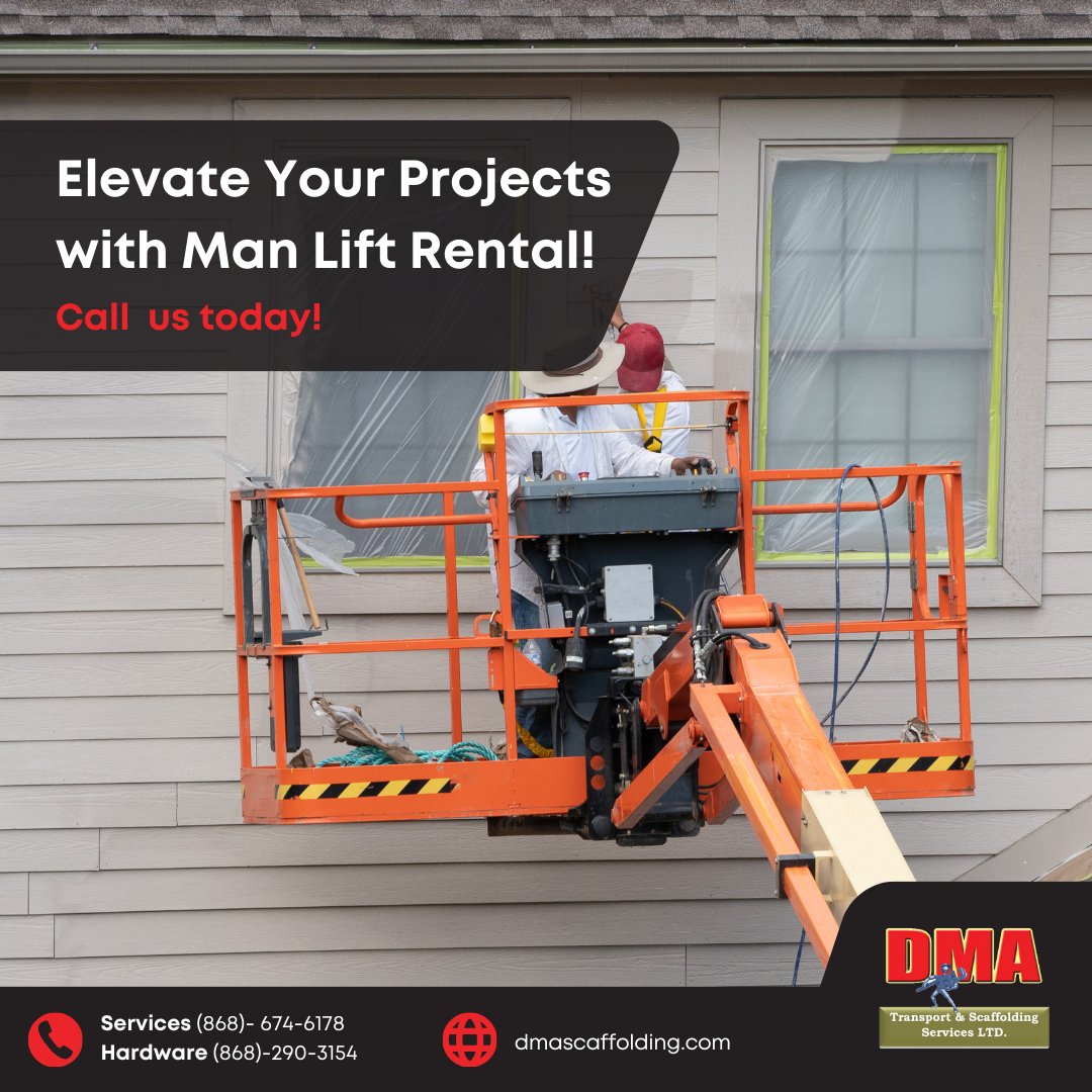 dmascaffolding's tweet photo. ๐ง๐ Elevate your work to new heights of efficiency and safety with our premium man lift rental services. ๐๏ธ๐
Call us at : (868)-674-6178
Visit - https://t.co/0Iq0l65nf4
#ManLiftRental #ElevateYourWork ๐๐ง https://t.co/eP13Tn8h3u