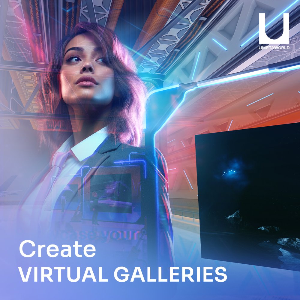 UMetaWorld's tweet photo. 🌌 Dive into #Umetaworld, where your creativity knows no bounds! 
🎨 Build stunning virtual galleries, showcase your unique art, and connect with artists globally. 
🌐 Unleash your imagination and shape your own world in the Metaverse. 
#VirtualArt #MetaverseGallery https://t.co/0Y2CqXeSbK