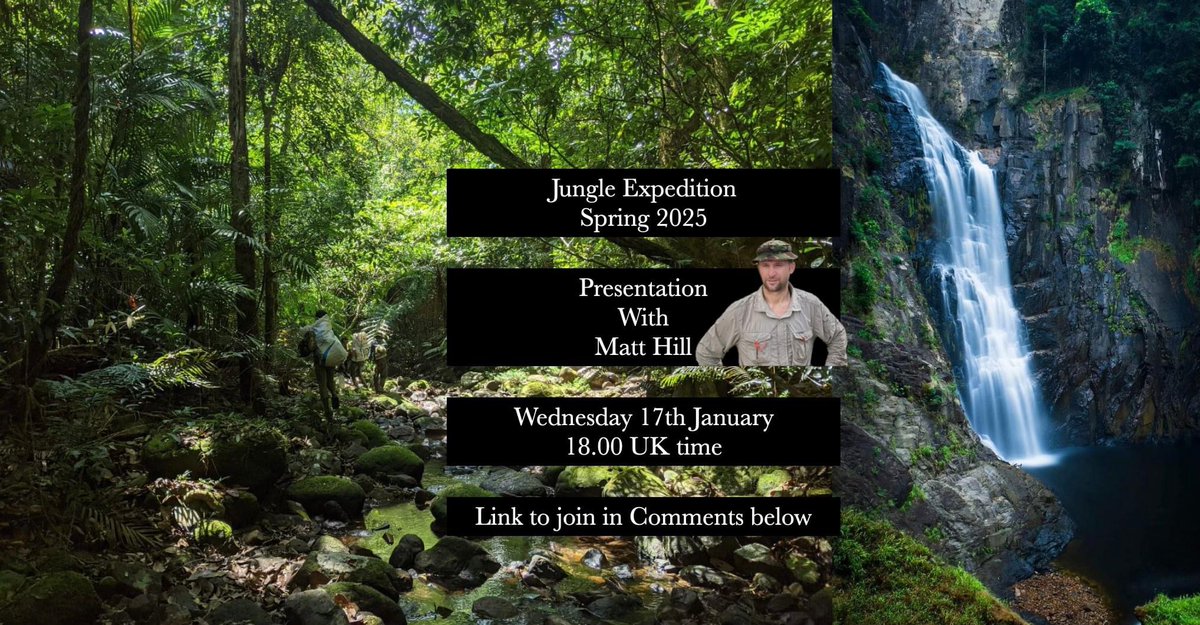 Calling all Adventurers!
Location of the Spring 2025 Jungle Expedition is  finalised! For more info about this 4th jungle expedition join the presentation via zoom tonight at 6pm GBT. See link for presentation &amp; recordings.Thank you
ckarchive.com/b/75u7h8hkq3p6…
#AdventureAwaits