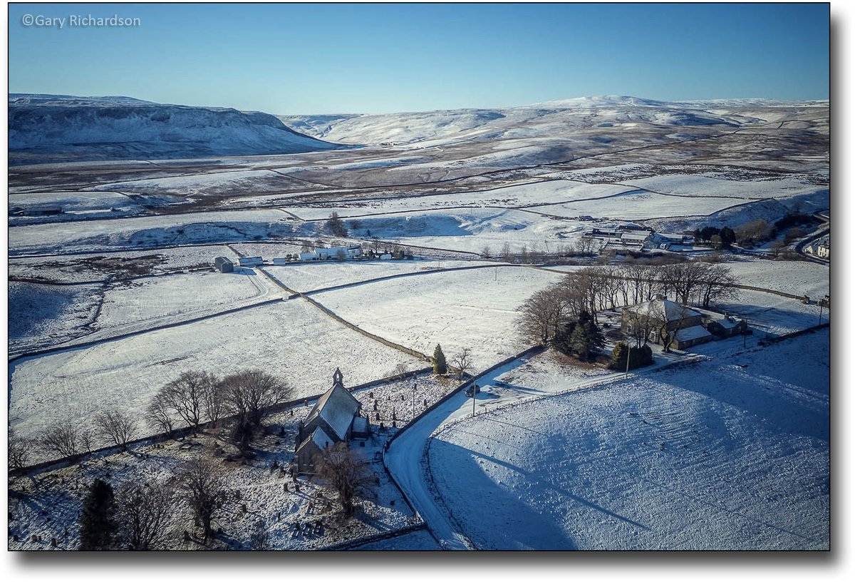 Had a trip out with the flying camera to get some snowy photos for my 2025 calendar :) #upperteeesdale #wniterphotos #countydurham