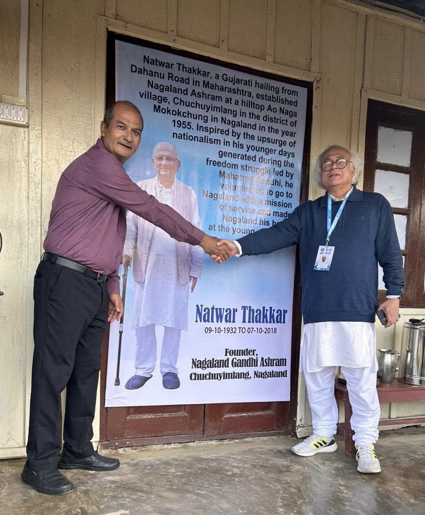 Jairam_Ramesh's tweet photo. It was quite an extraordinary opportunity to visit the Nagaland Gandhi Ashram founded by the remarkable Natwar Thakkar in the mid-50s at Chuchuyimlang. His sprightly 97-year old wife Lentina Ao and son Aotoshi were an inspirational presence. https://t.co/SrApc8feJu