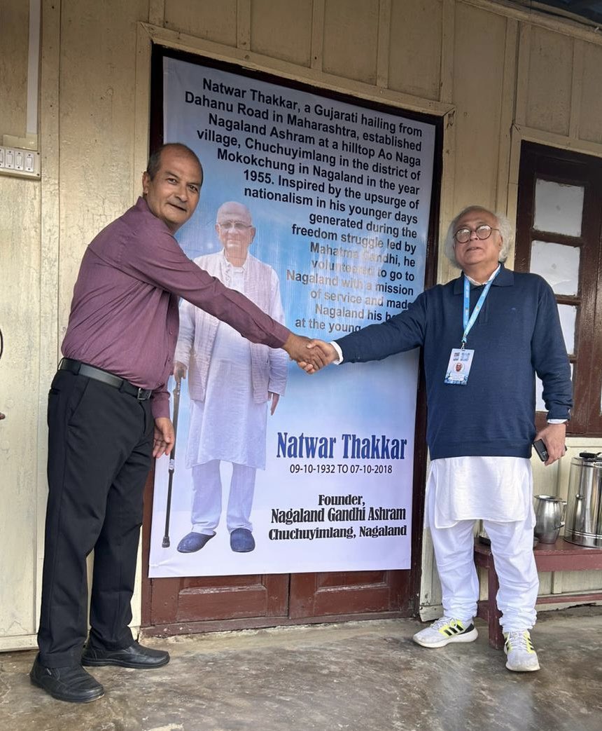 It was quite an extraordinary opportunity to visit the Nagaland Gandhi Ashram founded by the remarkable Natwar Thakkar in the mid-50s at Chuchuyimlang. His sprightly 97-year old wife Lentina Ao and son Aotoshi were an inspirational presence.