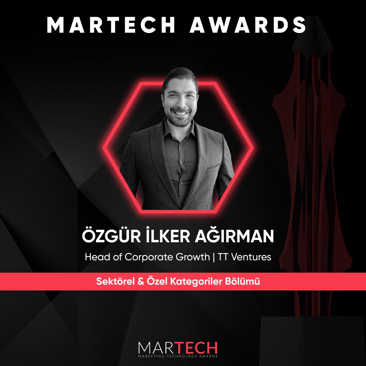 martechawardstr's tweet photo. MarTech Awards 2024’te, Sektörel &amp; Özel Kategoriler  Bölümü jüri üyelerimiz arasında TT Ventures Head of Corporate Growth Özgür İlker Ağırman da yer alıyor.

https://t.co/WKEvY35bgN

#martechawards2024 https://t.co/srPnr0WpCz