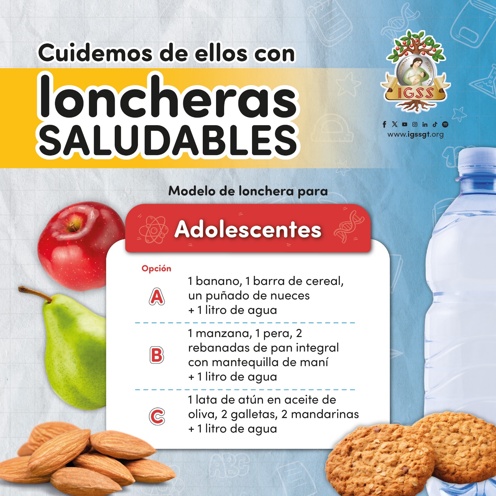 IGSS GT on X El SeguroSocial te comparte una manera sencilla de preparar una lonchera saludable para los adolescentes. UnIGSSmasCercaDeTi LS24 https t lvcKvujlPQ X