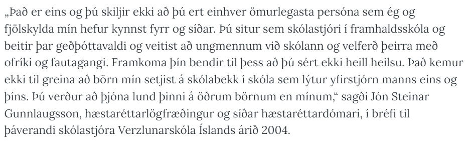 Jón Steinar 2024 vs. Jón Steinar 2004