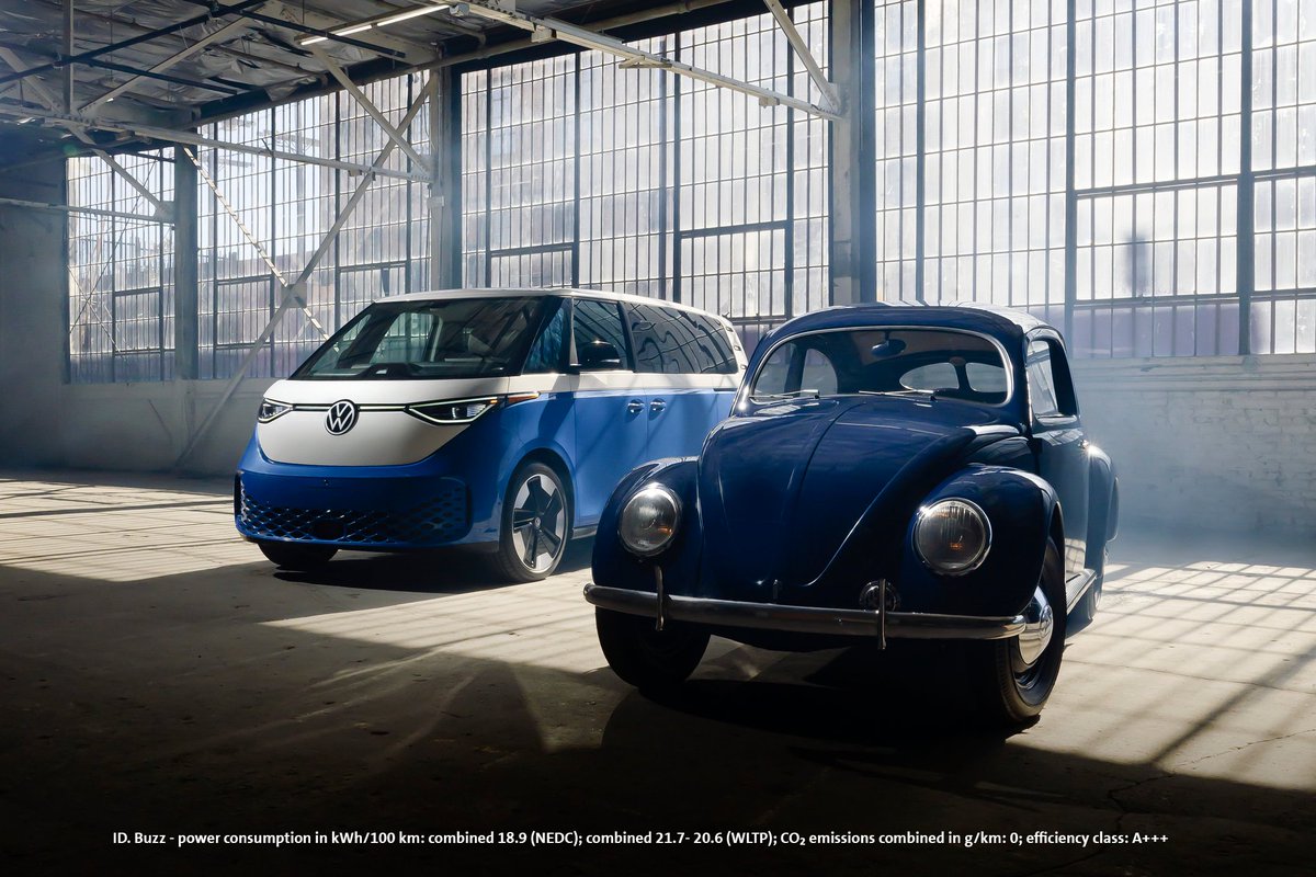 VWGroup's tweet image. #OnThisDay: 75 Years of #Volkswagen in the USA! From two Beetles in 1949 to the electric #IDBuzz - what an iconic journey!

Looking forward to many more memories and the exciting transformation ahead! 🚀⚡️💪