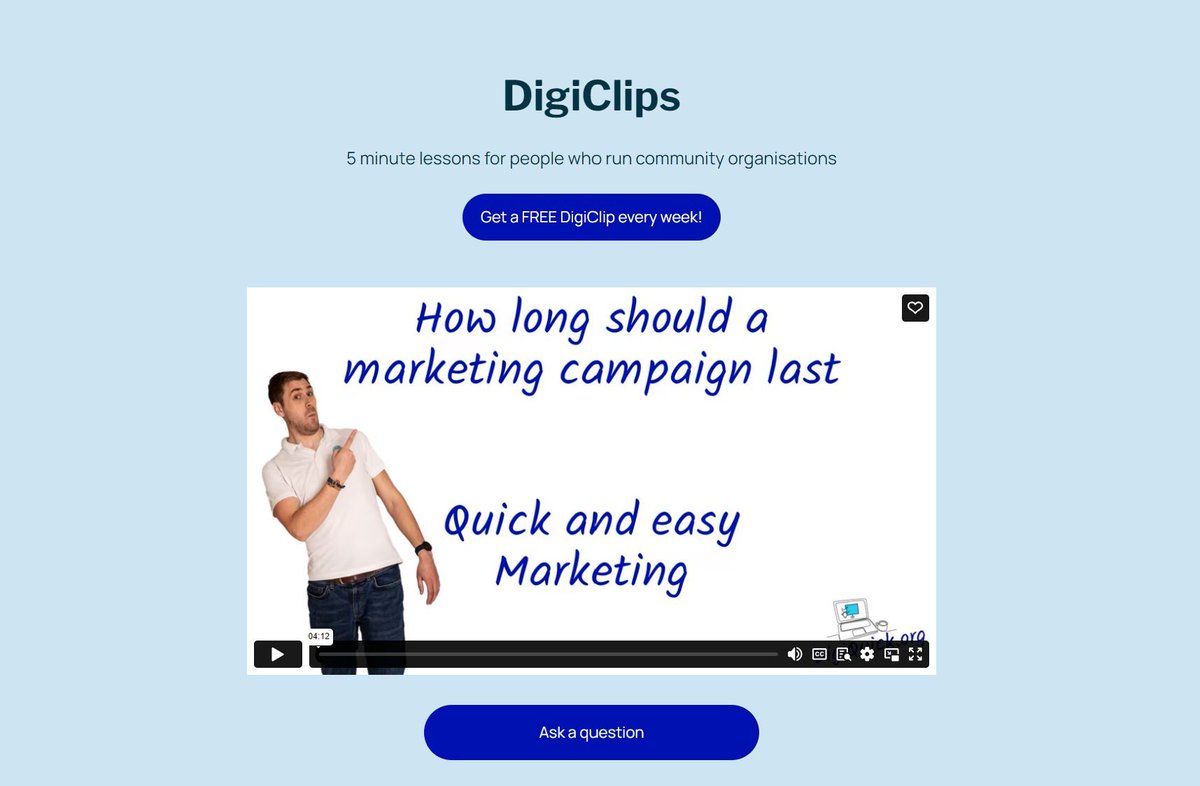 digi_kick's tweet image. This weeks FREE DigiClip just for you, &apos;How long should a marketing campaign last?&apos; Click the link to watch your FREE video of quick and easy marketing tips. #DigiQuick #FREEClips #DigiClips digiquick.org/digiclips/