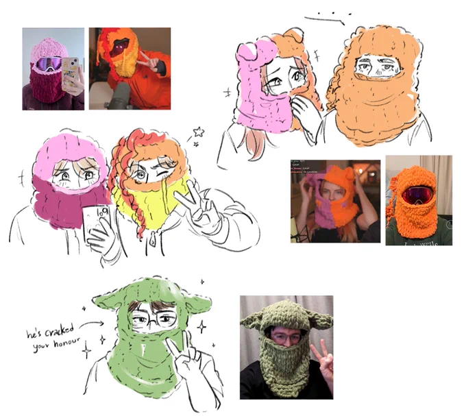 Their ski trip drip
(all pic are from Oli's stream) 