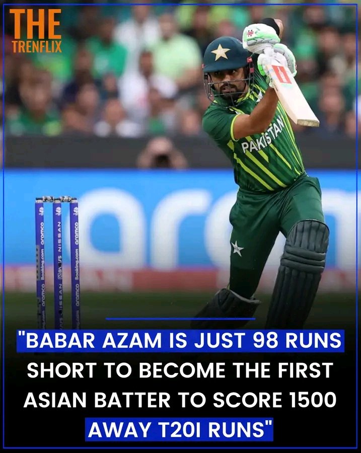 BREAKING NEWS!!!

'Babar Azam Is Just 98 Runs Short To Become The First Asian Batter To Score 1500 Away T20I Runs' ❤️🔥

#BabarAzam𓃵 #T20ICricket #RunRecord #SportsUpdates