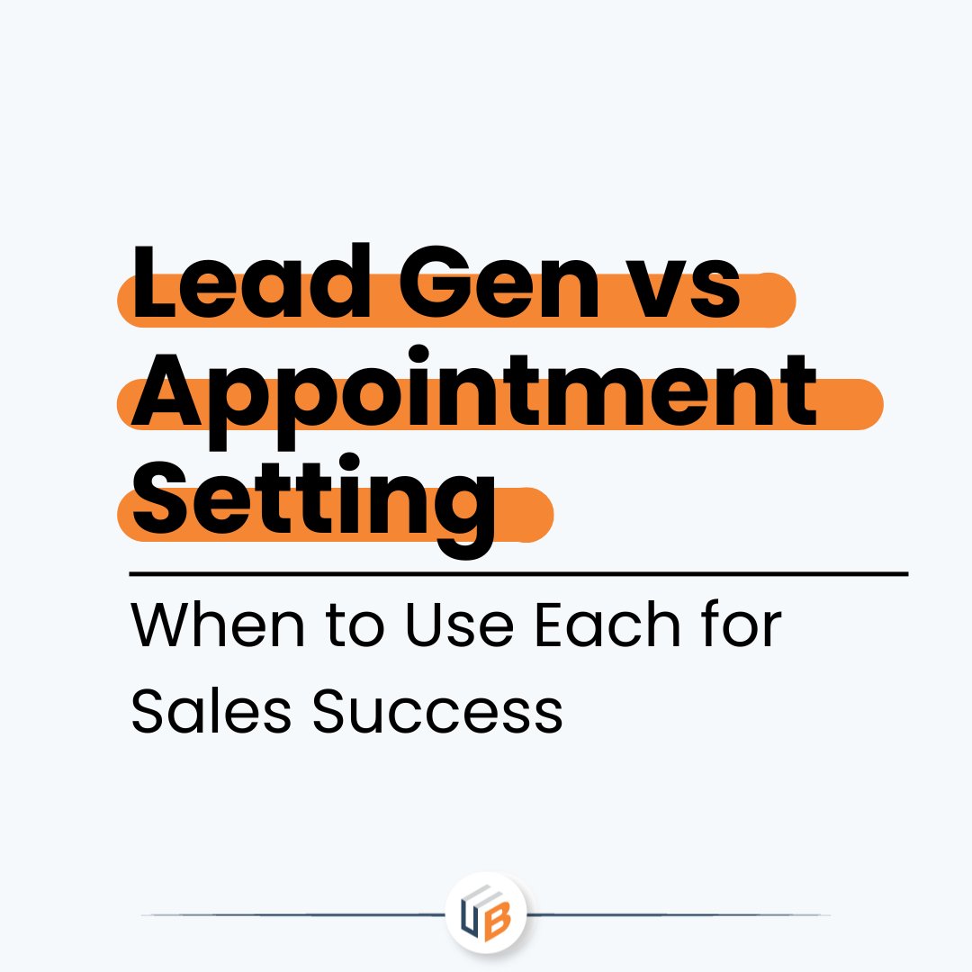 Understanding the difference between lead generation and appointment setting is key for businesses looking to optimize their sales strategy.

Get A Comparative Guide to Appointment Setting Vs Lead Generation Strategies Here: bit.ly/4b2CTgQ

#leadgeneration #b2bsales
