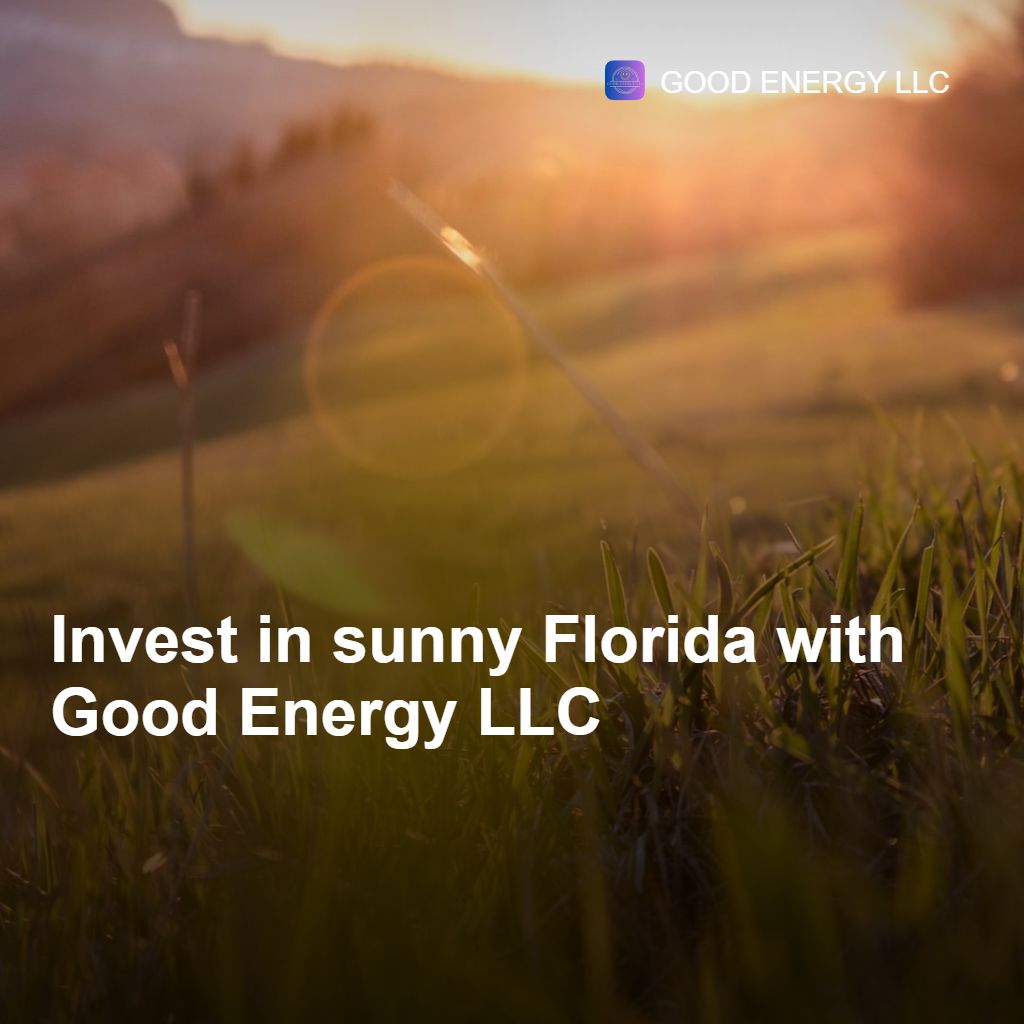 Looking to invest in real estate? Look no further! Good Energy LLC offers discounted investment opportunities in sunny Florida. #RealEstateInvesting #FloridaInvestments #GoodEnergyLLC