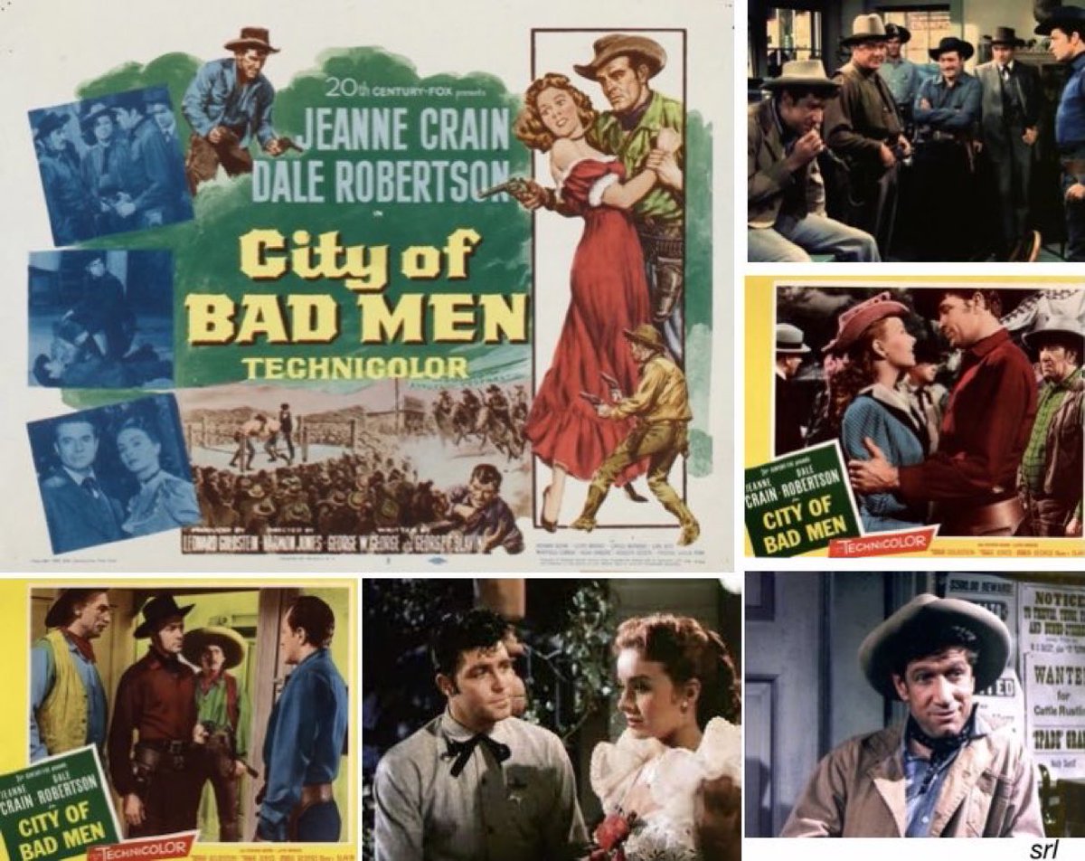 SaveRedlandLibr's tweet photo. 3:05pm TODAY on @TalkingPicsTV #SaddleUp
The 1953 #Western film🎥 “City of Bad Men” directed by #HarmonJones and written by #GeorgeWGeorge & #GeorgeFSlavin
🌟#JeanneCrain #DaleRobertson #RichardBoone #LloydBridges #CaroleMathews #CarlBetz #WhitfieldConnor #HughSanders https://t.co/cThLqgRDwz