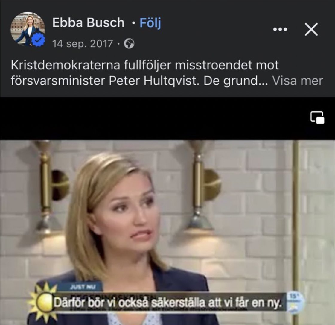 SkatorMotNazism's tweet photo. @BuschEbba Tråkigt utspel, säger du... 

Har du glömt alla dina tråkiga utspel? 

#svpol #misstroende #KD #EbbaBuschTråkigaUtspel https://t.co/CmldAR81lC