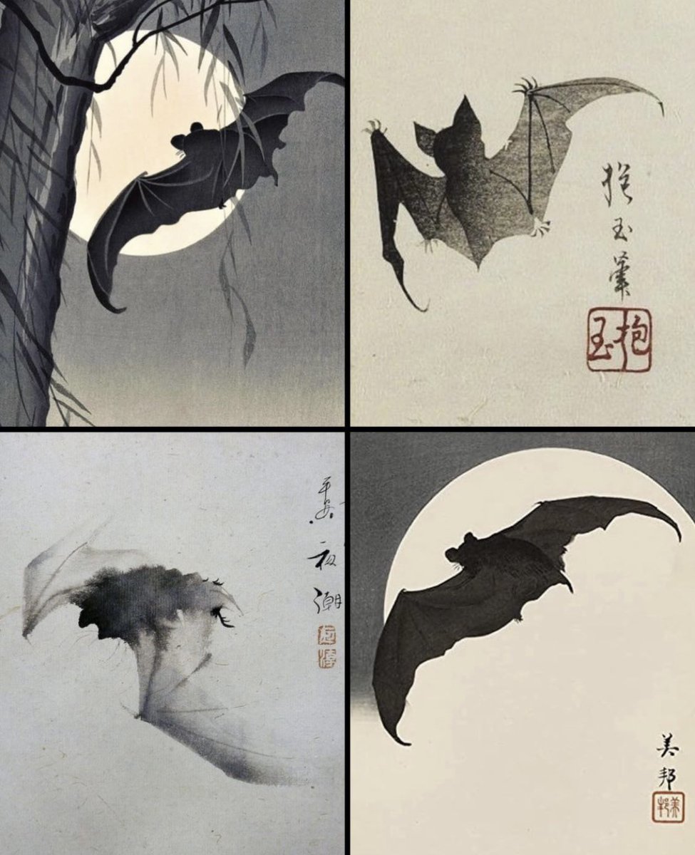 TitaniasRealm's tweet photo. Bats in Japanese art https://t.co/bT6hrqlJrh