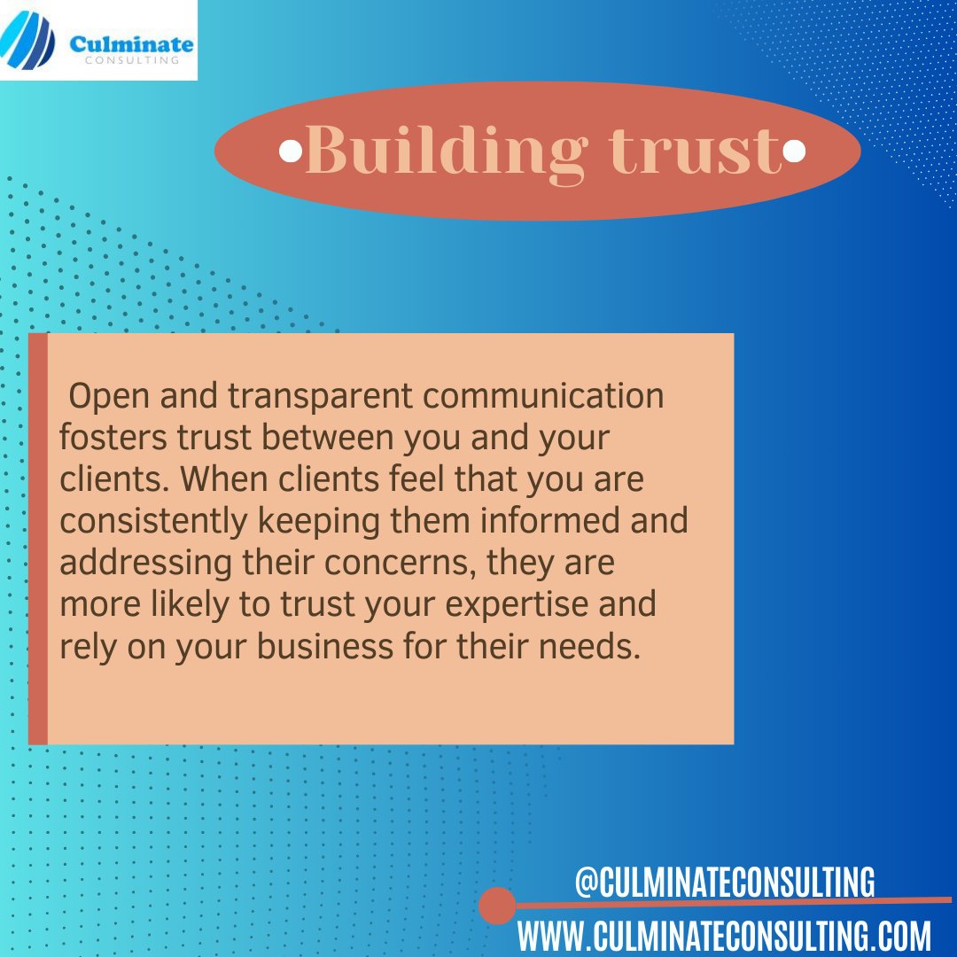 culminate_ltd's tweet photo. maintaining communication with clients is essential for understanding their needs, building trust, resolving issues, managing expectations, and ultimately fostering long-term, successful partnerships. https://t.co/0hRacDD4RR