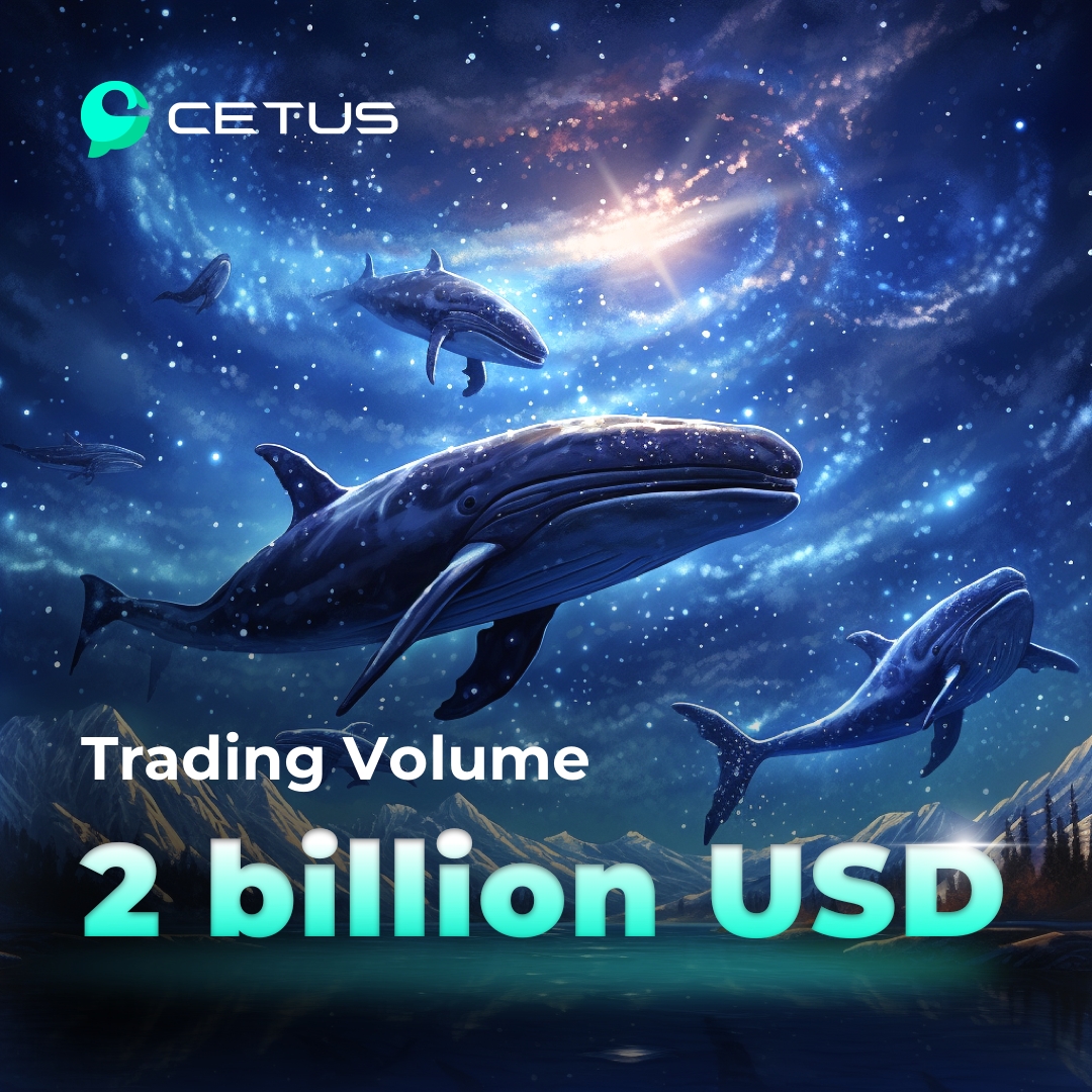 CetusProtocol's tweet photo. We're excited to witness #Cetus just reached 2 billion USD in total trading volume🥳

It took us half a year to hit the 1st billion, while from $1B to $2B, it took less than 2 months. The growing speed is so stunning🌊 

Cetus, where @SuiNetwork trading happens! Keep BUIDLing!🐳