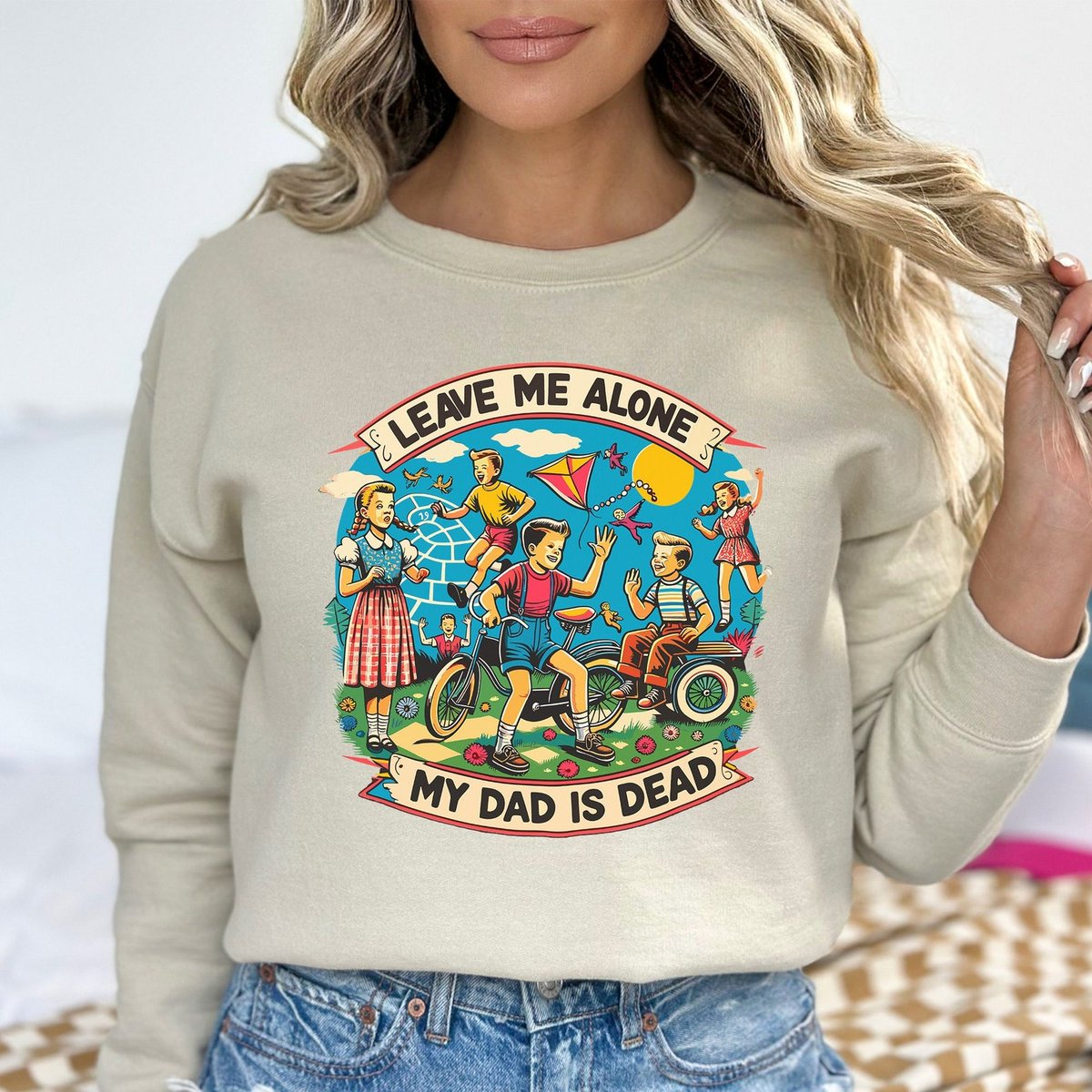 OTTYCB's tweet image. Looking to make a statement that's as bold as it is darkly humorous? Slip into the "My Dad Is Dead" sweatshirt and watch the conversations start!
ohthethingsyoucanbuy.com/product/my-dad…