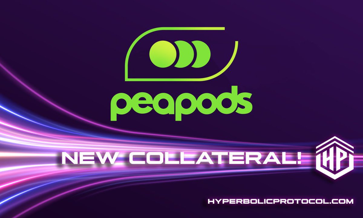 $PEAS of @PeapodsFinance has been added as collateral to $HYPE! Need liquid capital for unexpected expenses, new investments, or perhaps staking, but don't want to sell your $PEAS? Not a problem! Use $PEAS as collateral to borrow $ETH against and pay it back over time!