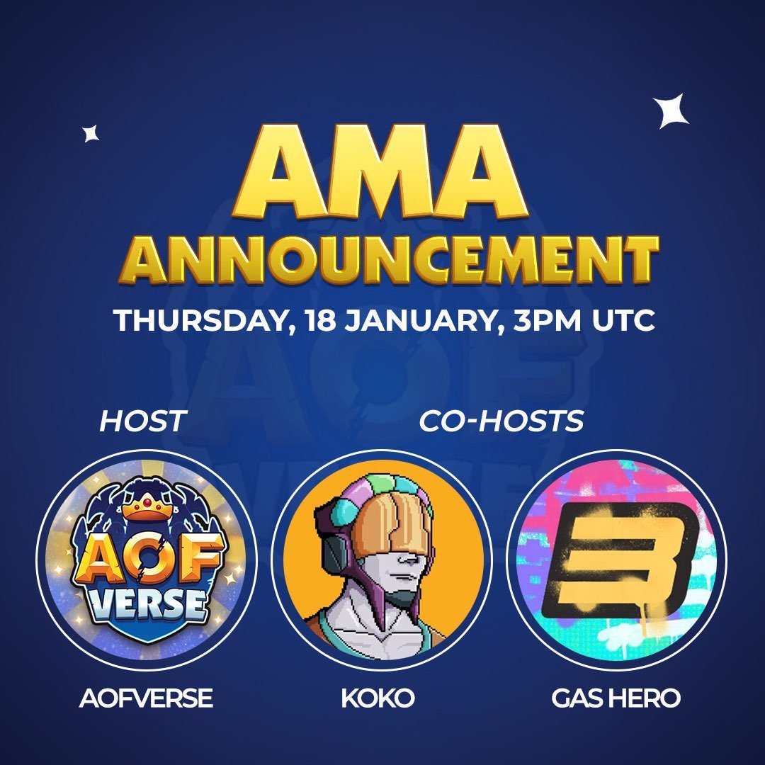 Join our AMA w/ <a href="/GasHeroOfficial/">For more details, please refer to @2184Official</a> to discuss Web3 gaming &amp; deep dive into the Gas Hero ecosystem 💎

📅 January 18, 3 PM UTC

Set your reminders below 🔔