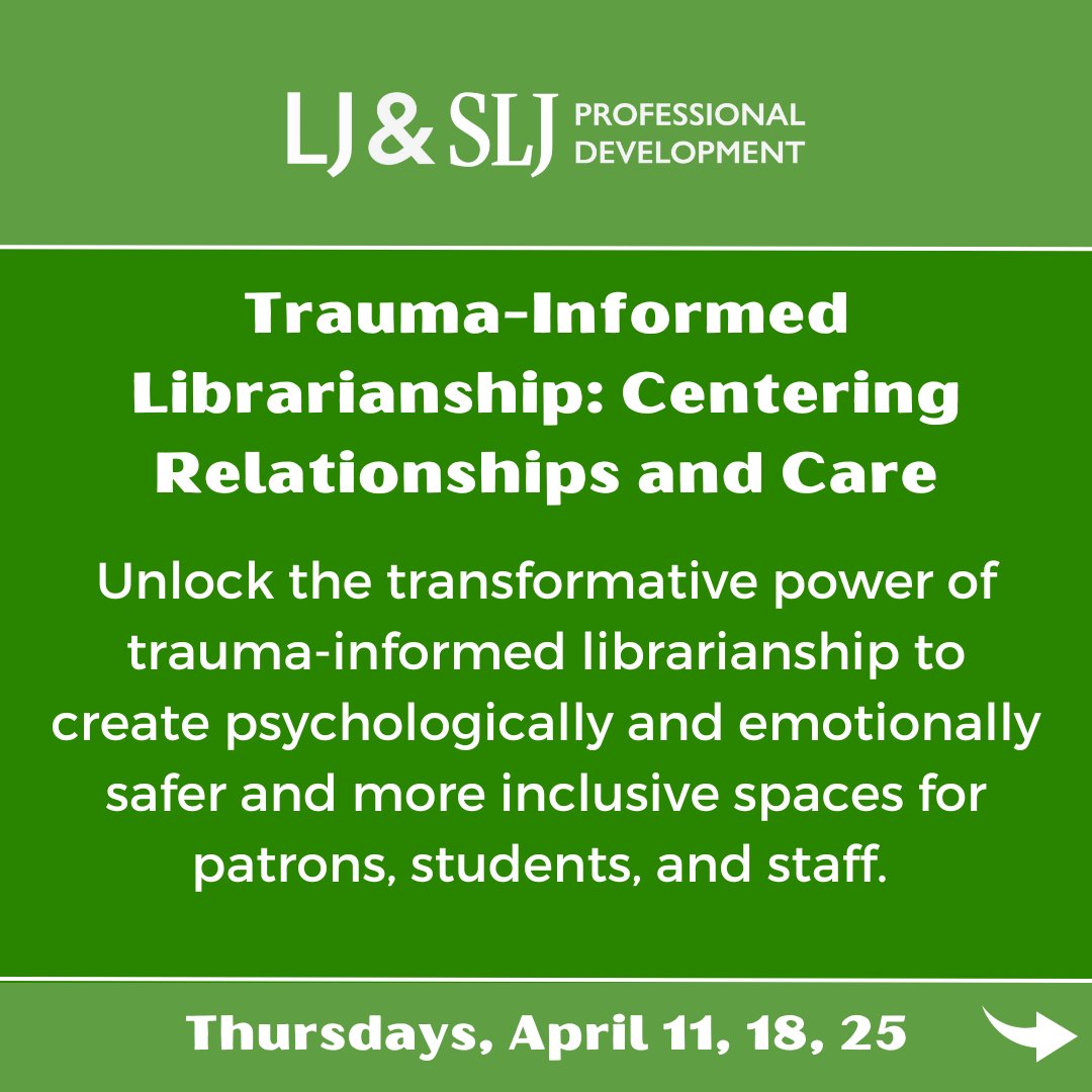LJ_SLJEvents's tweet image. 📚 Create safer spaces for your library - advanced rates are still available! View our full course lineup: hubs.la/Q02gFsh50

#saferlibraries #schoollibraries #publiclibraries