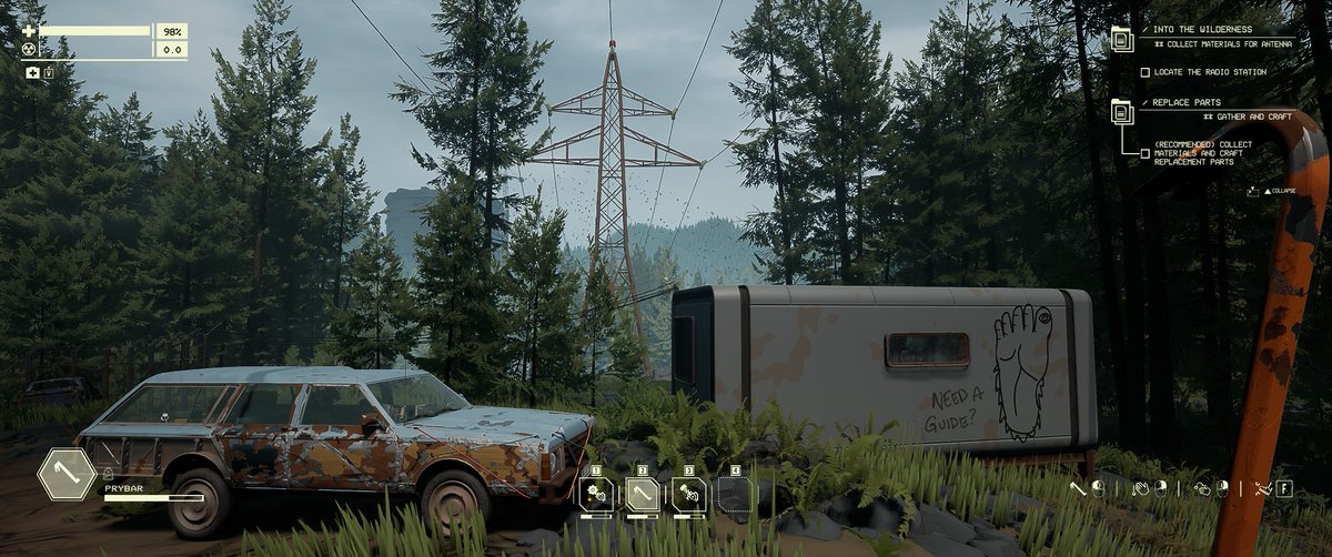 DaveOshry's tweet photo. Pacific Drive asks important questions:

like, what if S.T.A.L.K.E.R had a car? and what if Firewatch had gameplay?

Very cool game so far. https://t.co/M2C76tqkpY