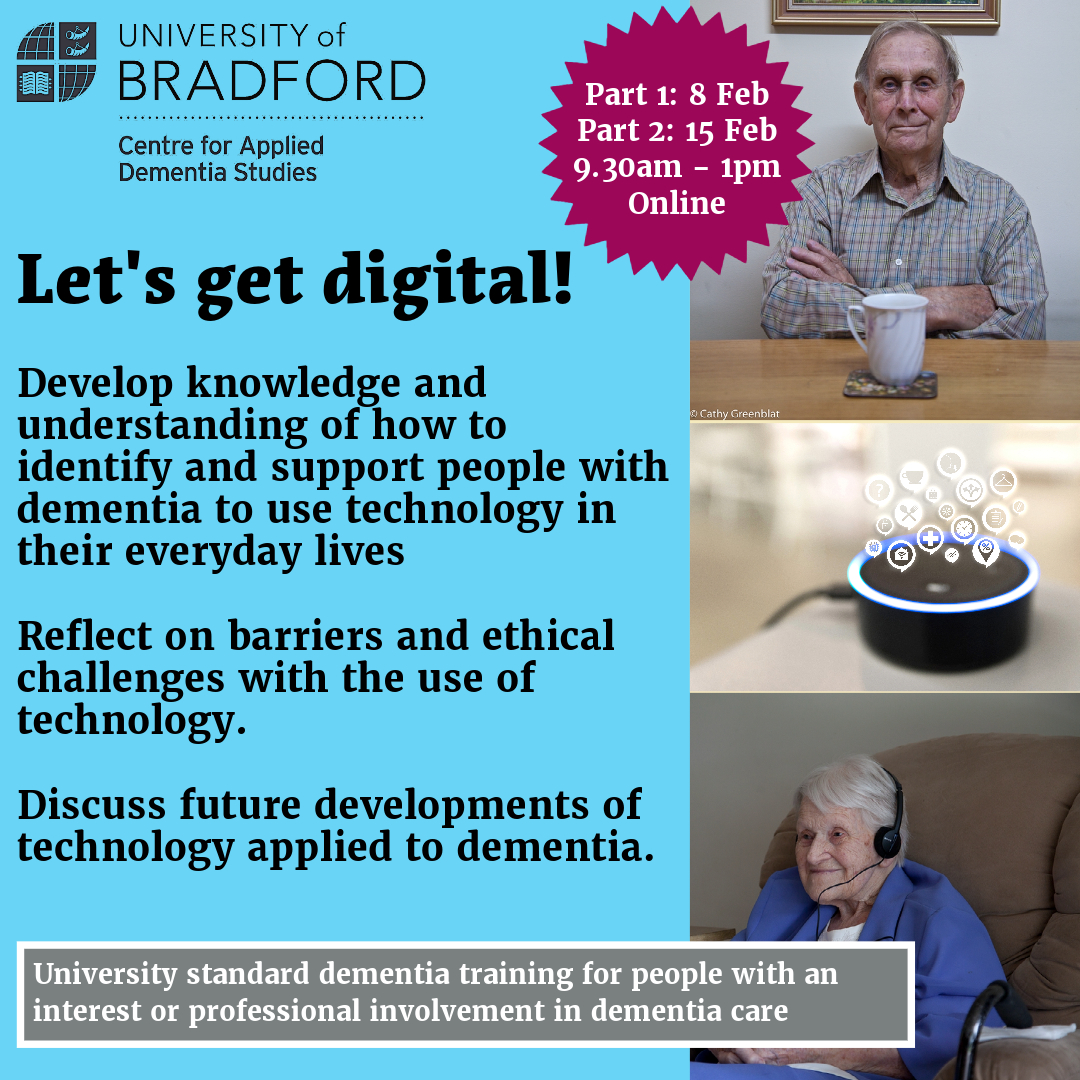 Join us online to participate in our next dementia short course about how to enhance dementia care using technology. Find out more: …talogue.eu-west.catalog.canvaslms.com