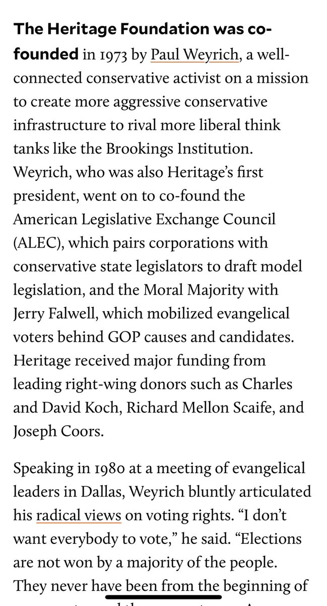 Tentoads4truth's tweet image. Leaked Video: Dark Money Group Brags About Writing GOP Voter Suppression Bills Across the Country
“We did it quickly and we did it quietly,” said the executive director of Heritage Action./ALEC 

motherjones.com/politics/2021/…