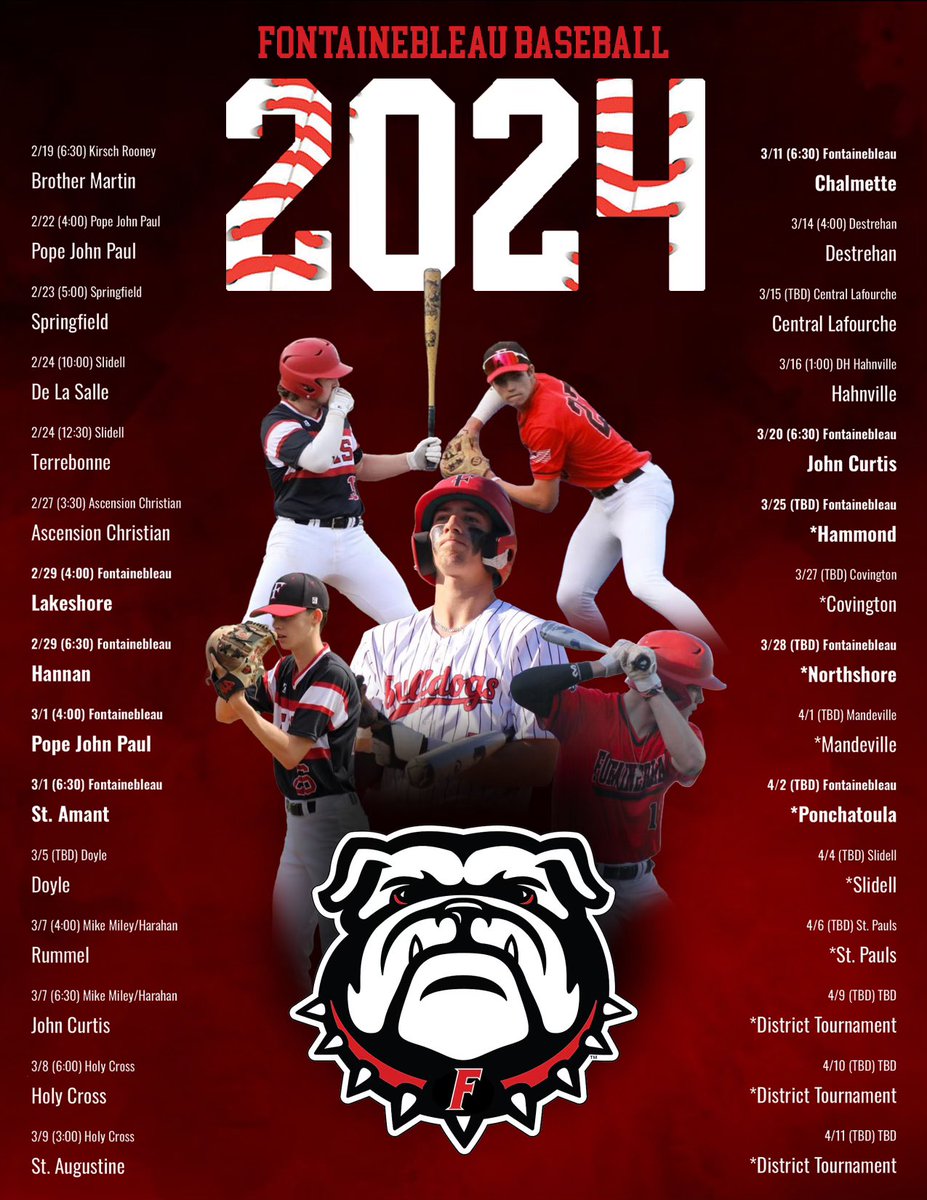 2024 FHS Bulldogs Varsity Schedule #DAWGS