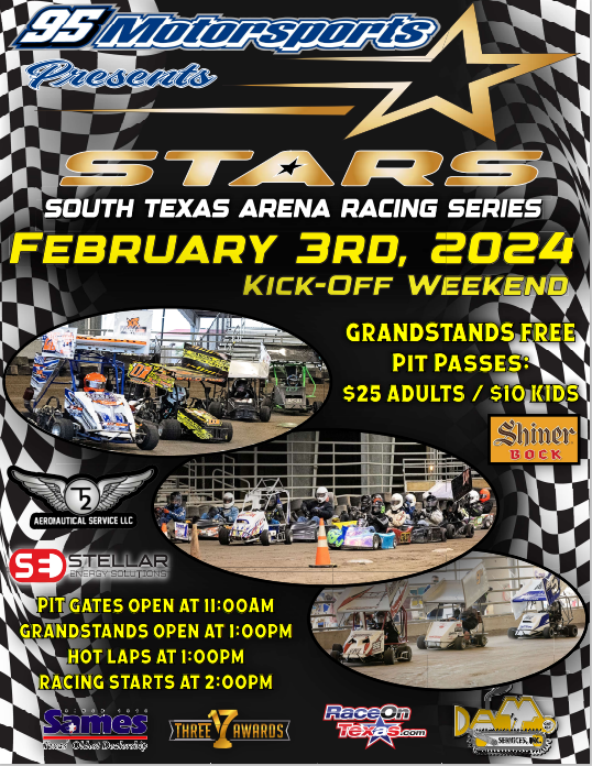 🏎 February 3rd is the First Weekend for STARS 🏁
⭐THE GRANDSTANDS ARE FREE! ⭐
