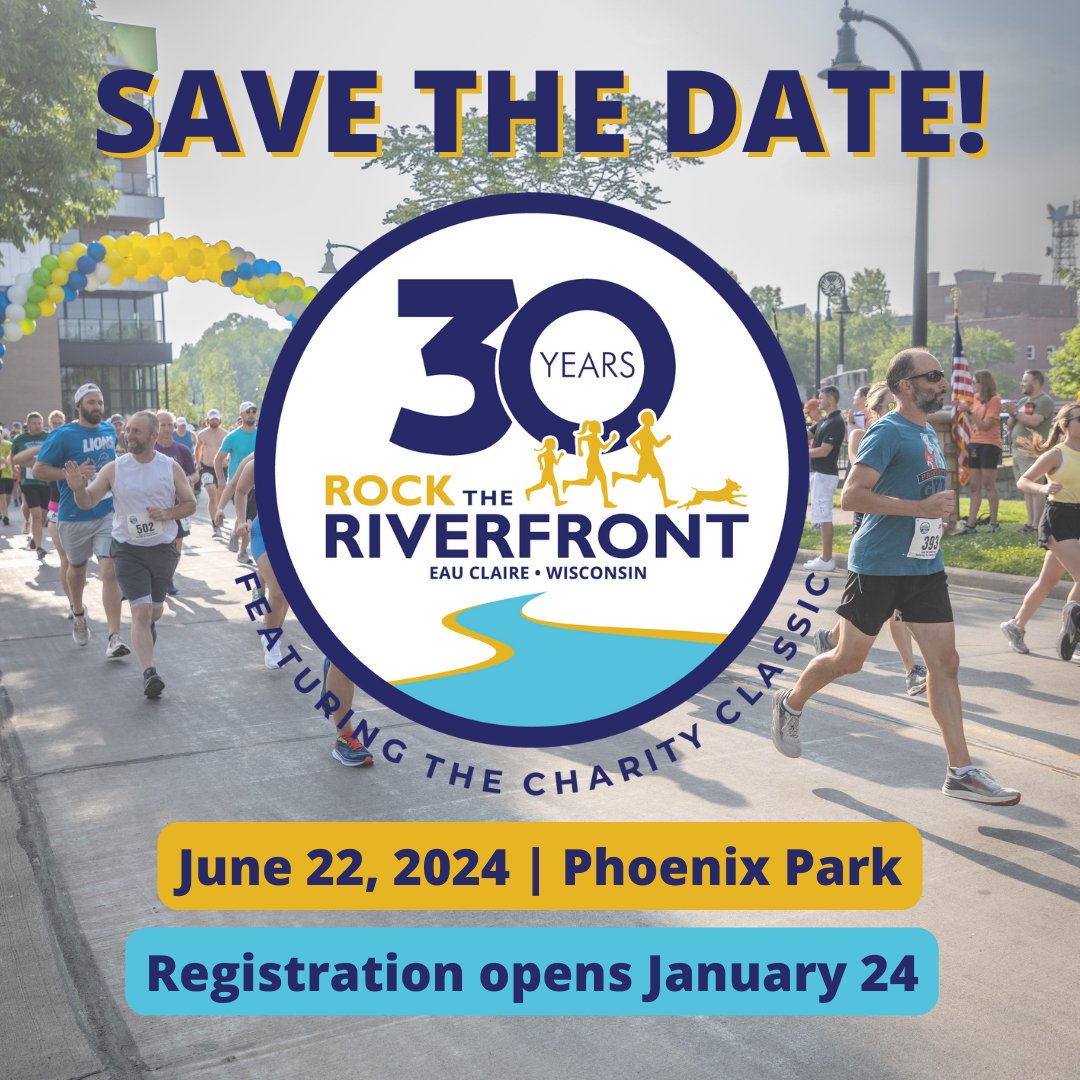Join us in Eau Claire's Phoenix Park on Saturday, June 22 for Rock the Riverfront featuring the Charity Classic! Registration will open on January 24. Stay tuned to our social media accounts for more information coming soon!