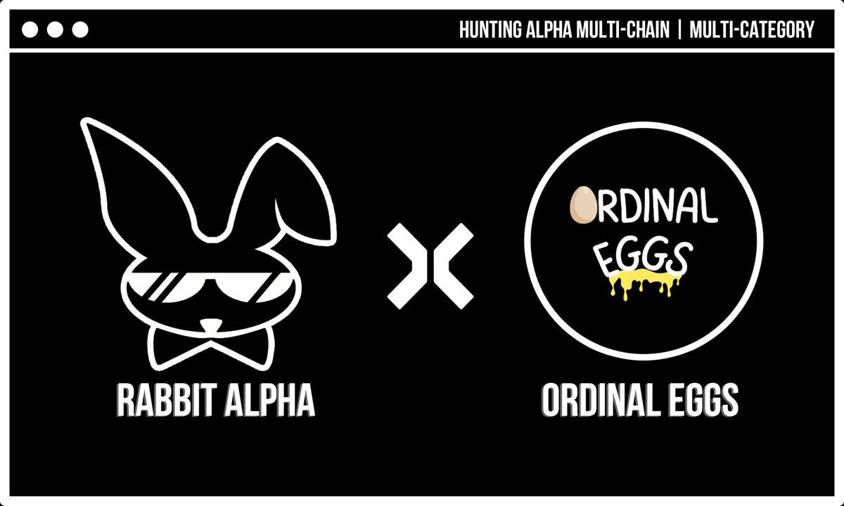 RabbitXAlpha's tweet photo. Ordinal Eggs🤝 Rabbit Alpha

🎁 3x Whitelist Spot

To Enter :
1️⃣  Follow @ordinaleggs & @RabbitXAlpha , @tannguyeneth
2️⃣  Retweet, Like, Comment Tag 3 Friend

Reward 24 hours! ⏰