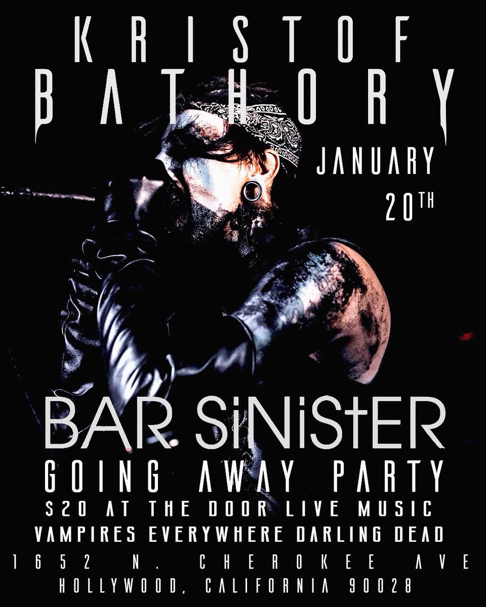This Saturday (January 20th) I will be saying goodbye to all of my Los Angeles peeps and celebrating my journey / move to Europe at <a href="/ClubBarSinister/">BAR SINISTER</a> in Hollywood California. This is not the end of Dawn of Ashes in the United States, but a new chapter for me in another country.