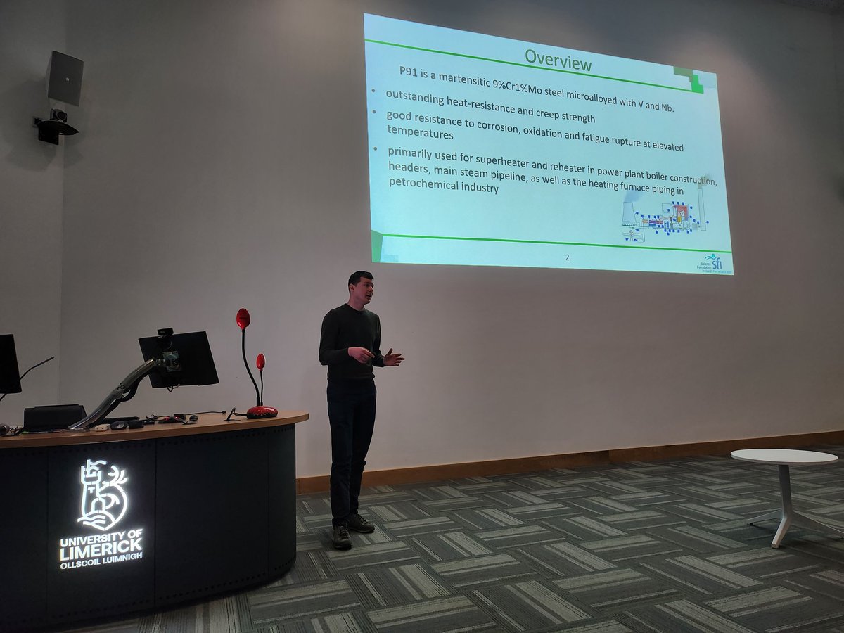 1st of our contributed speakers is Dr Andrey Bondarev a research fellow from UL giving us an overview on his research on steel using EM, EBSD and in situ heating!
#MSI2024 <a href="/MicroscopyIrl/">Microscopy Society of Ireland🔬</a> @BernalNews <a href="/UL/">University Of Limerick</a>