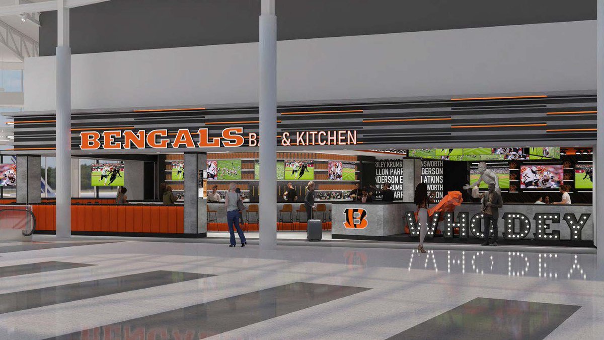 We have exciting news! Seven new food and beverage options will be landing at CVG in the coming months. These additions include:

🏈 <a href="/Bengals/">Cincinnati Bengals</a> Bar &amp; Kitchen
🧇 <a href="/tasteofbelgium/">Taste of Belgium</a>
🍝 Carmella's Modern Trattoria
☕ <a href="/dunkindonuts/">Dunkin'</a> 
🍺 Tap &amp; Pour Gastrobar
🍓 <a href="/Sambazon/">Sambazon</a>