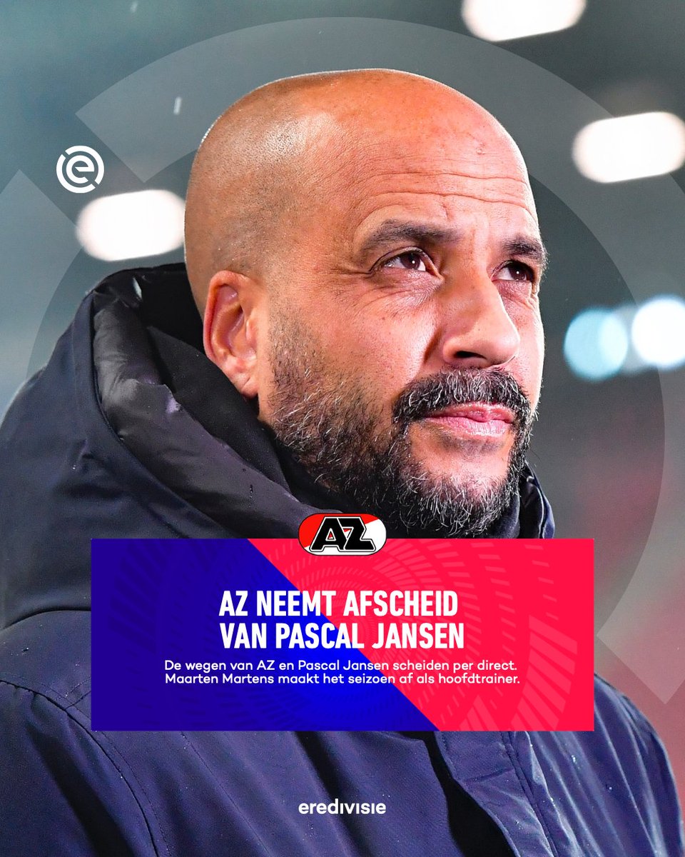 Pascal Jansen is niet langer de hoofdtrainer van <a href="/AZAlkmaar/">AZ</a>. ❌