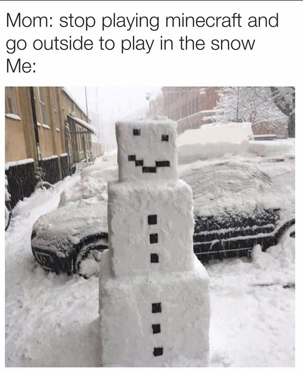 MinecraftMeme16's tweet photo. I told him to take a break from playing minecraft https://t.co/Bfn0XsibFy