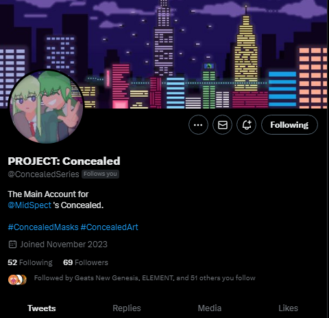 MidSpect's tweet photo. Hey new followers, don't forget to follow my Project's Account @ConcealedSeries !!!!
#Concealed #ConcealedSeries #ConcealedMasks https://t.co/PgYBHMaI0I