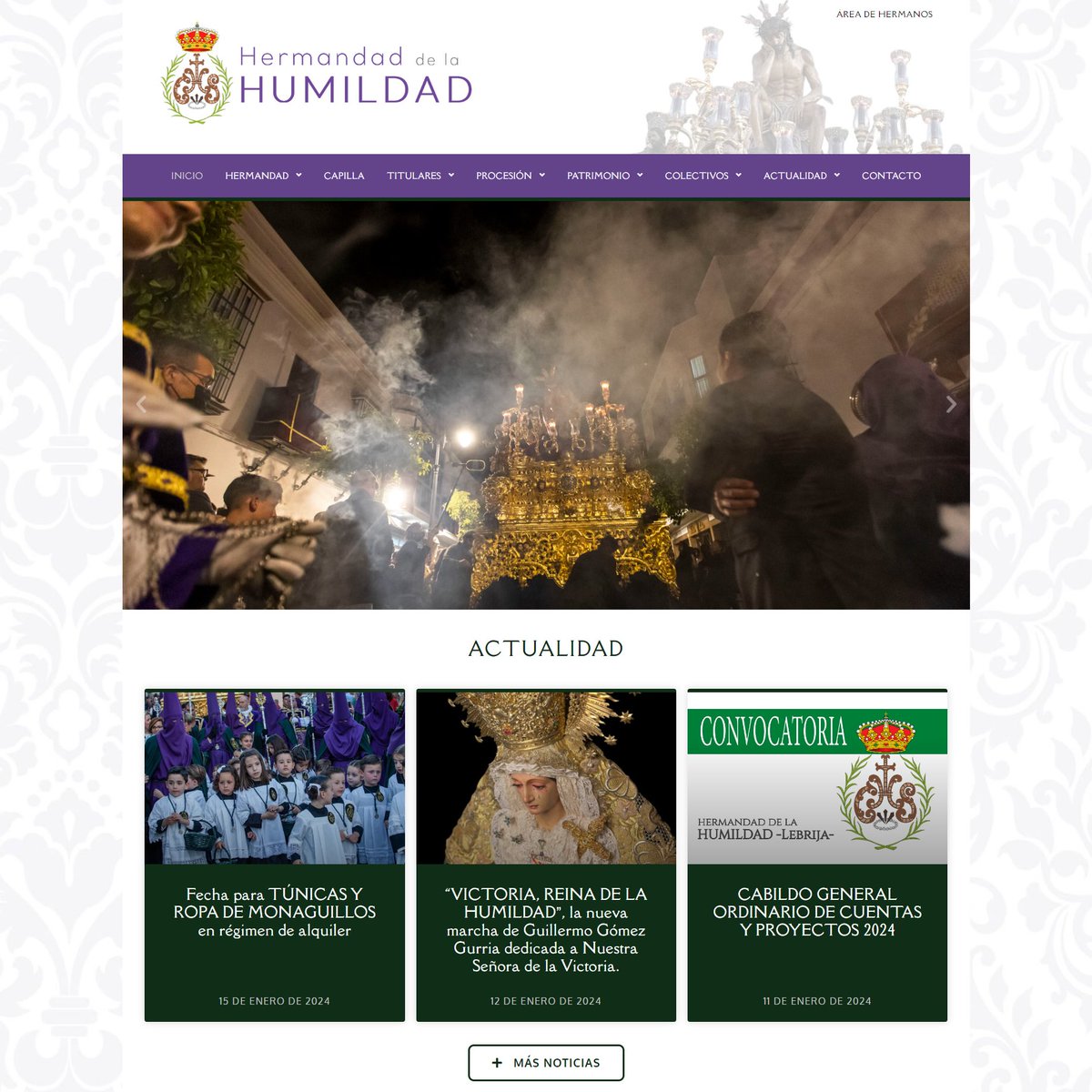 📣Finalizamos el nuevo portal web de
<a href="/HUMILDADDELEBRI/">HUMILDAD DE LEBRIJA</a> #lebrija que cuenta con nuestra aplicación #h6web con la que sus hermanos podrán realizar todo tipo de gestiones telemáticas.
📲Visítala en humildaddelebrija.es